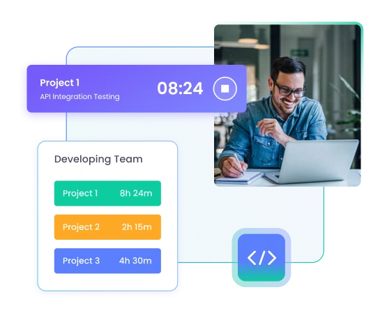 Web & software development Time tracking for web and software development teams on coding and debugging