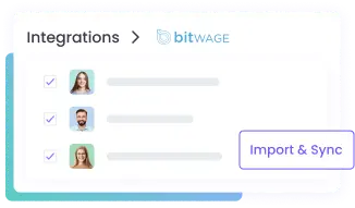 Biwage integration import and sync Bitwage import and sync