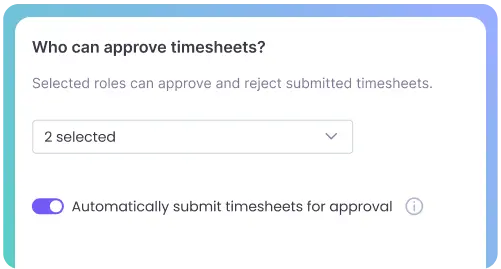 Control over employee timesheet approvals with member permissions