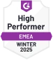 G2 High Performer EMEA Winter 2025 badge awarded to WebWork Time Tracker 