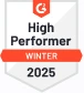 G2 High Performer Time Tracking Software Winter 2025 badge awarded to WebWork Time Tracker