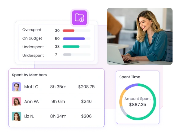 Project Budgeting for Hybrid Teams
Track project costs and avoid overspending with the time tracker for hybrid teams, using our budgeting features