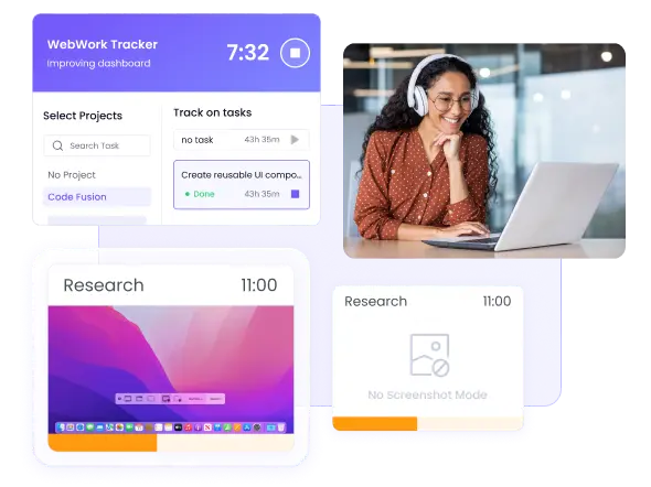Automatic Time Tracking
Automatic time tracking software ensuring seamless time tracking without manual input
