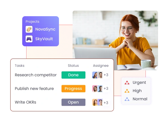 Task Management for Hybrid Teams Task management for hybrid teams with time tracker for hybrid teams, prioritizing tasks and setting due dates