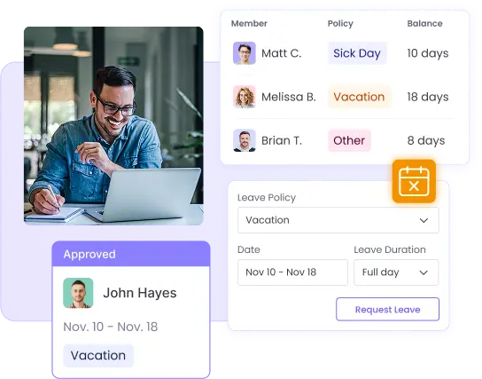 Track leave and PTO with the best employee work tracker for accurate leave management