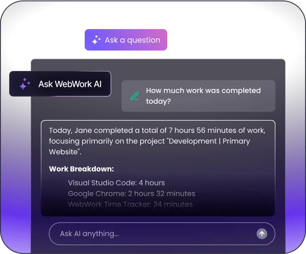 Track Employee Work Hours with WebWork AI Track employee work hours with WebWork AI, the advanced AI-powered time tracking tool for accurate performance analysis